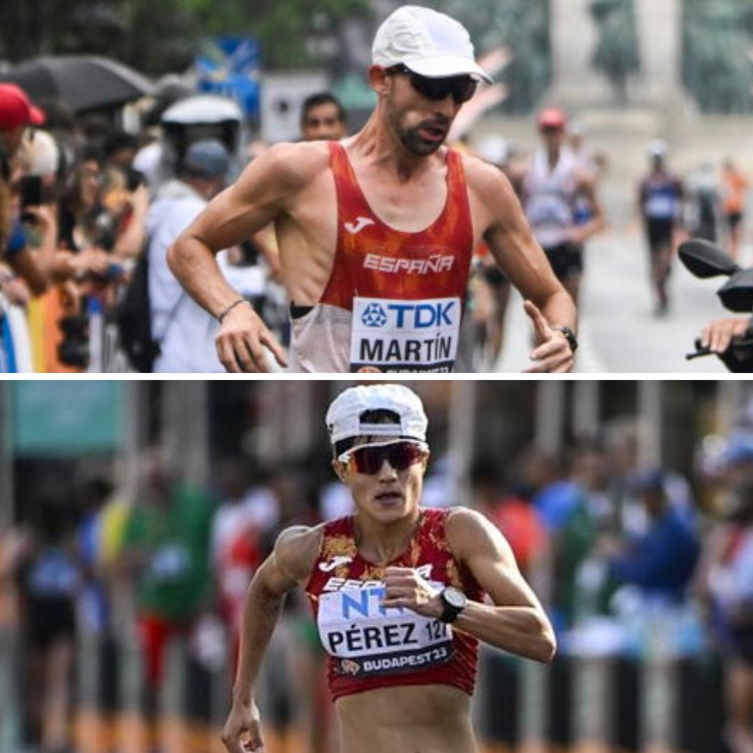 🔝¡Fin de semana de oro para la marcha española en Budapest!👇

🥇Tanto Álvaro Martín (1:17:32) como María Pérez (1:26:51) se proclamaron campeones del mundo en los 20km marcha.

¡Muchas felicidades a ambos y a sus entrenadores José Antonio Carrillo y Jacinto Garzón!👏👏