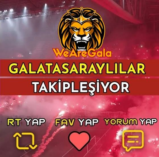 Tüm Galatasaraylılar Birbirini Takip Etsin HADİ YORUMA
 
⛔ 500 Altı Hesap Kalmasın

⛔Aslanlar Büyüsün

⛔Hemen Gtliyelim

⬇⬇⬇⬇⬇⬇⬇⬇⬇⬇⬇⬇⬇⬇⬇⬇
Herkes Yorumlara 
➡Favla
➡RTle
➡Yoruma Gt Yaz