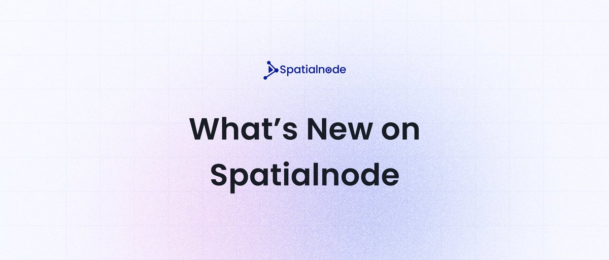 spatialnodehq's tweet photo. Exicting updates for you 🎉🎉
Stay in touch to get updates from us
#gischat
#geospatial
#whatisnew on #spatialnode https://t.co/7J5U8VjDzS