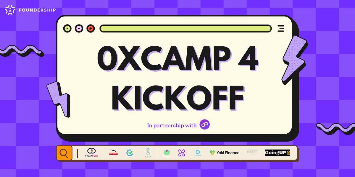🚀0xCamp S4 kickoff is here! 

More than 150+ startups applied globally, and only 10 got accepted! 

They are building gaming platforms, DeFi, infrastructure projects, to social apps.

Let's meet these amazing startups:
