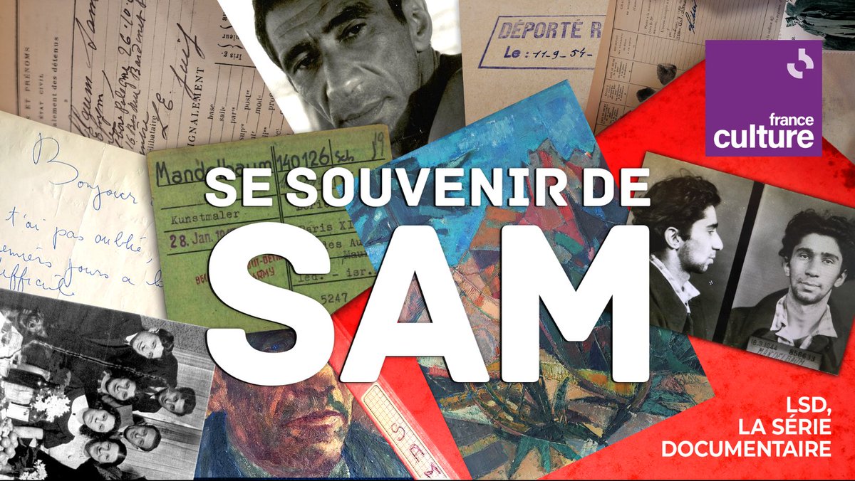 mahJ (@mahjparis) on Twitter photo 📅 Mercredi 30 août, 19h
Séance d'écoute du documentaire "Se souvenir de Sam", sur les traces du peintre Sam Mandel, déporté à Auschwitz en 1944, qui se suicida à Paris en 1988.
Avec Antoine Tricot et Séverine Cassar <a href="/LSDseriedoc/">LSD la série documentaire</a> <a href="/franceculture/">France Culture</a>
👉 cutt.ly/7whBQotu 📅 Mercredi 30 août, 19h
Séance d'écoute du documentaire "Se souvenir de Sam", sur les traces du peintre Sam Mandel, déporté à Auschwitz en 1944, qui se suicida à Paris en 1988.
Avec Antoine Tricot et Séverine Cassar <a href="/LSDseriedoc/">LSD la série documentaire</a> <a href="/franceculture/">France Culture</a>
👉 cutt.ly/7whBQotu