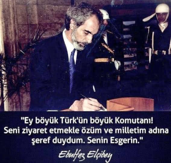 Bugün büyük Türk milliyetçisi Ebulfez Elçibey’in vefatının yıldönümünü. Türk’ün şahsiyet ve direnişinin beylerinden biriydi; Batı Trakya’da Sadık Ahmet, Kırım’da Mustafa Abdülcemil Kırımoğlu, Kıbrısta Rauf Denktaştı. 

Türkiye Cumhuriyeti Rahmetli Ebulfez beyin de işaret ettiği