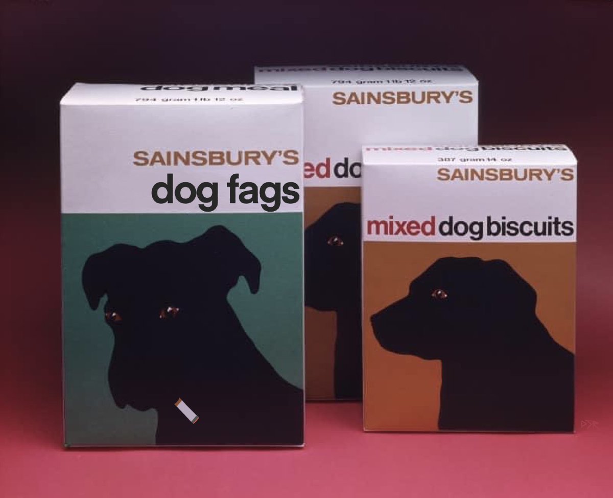 1970s Dog Food/Fags packaging #70s #dogs #foodpackaging #brandingarchiveuk #dogfags