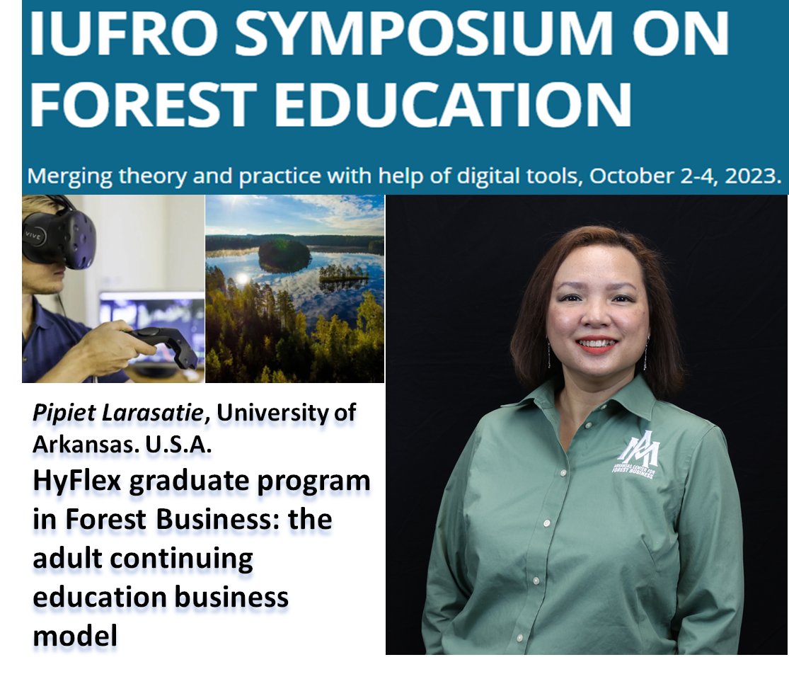 Symposium registration open until September 5. Venues: Helsinki, Lohja &amp; Hyytiälä + hybrid option. See helsinki.fi/en/conferences…
<a href="/IUFRO/">IUFRO</a>  <a href="/helsinkiuni/">University of Helsinki</a>  #foresteducation <a href="/ForestSciences/">Metsätieteiden osasto</a>