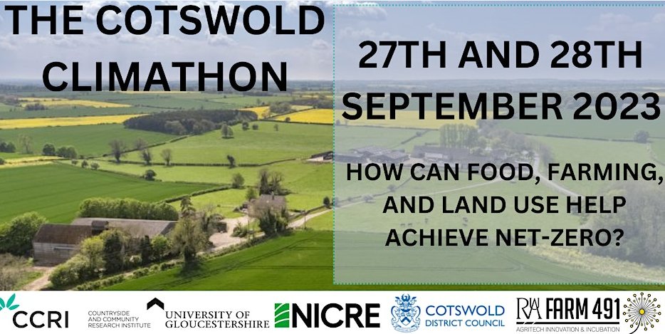 How can food, farming and land-use help achieve net-zero?  You can now sign up for the Cotswold Climathon to develop the next steps:  eventbrite.co.uk/e/the-cotswold…  
Organised by <a href="/CCRI_UK/">CCRI</a> with <a href="/CotswoldDC/">Cotswold District Council</a> and more