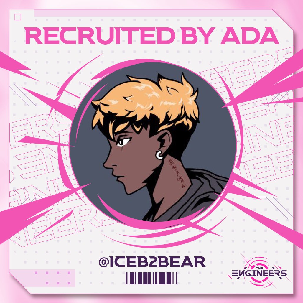 TheEngineerAda's tweet image. I choose you!! 💖 @Iceb2Bear 💖
Love what you did and love your artwork! 

DM me to get your allowlist 💖

#theengineersnft #teamADA