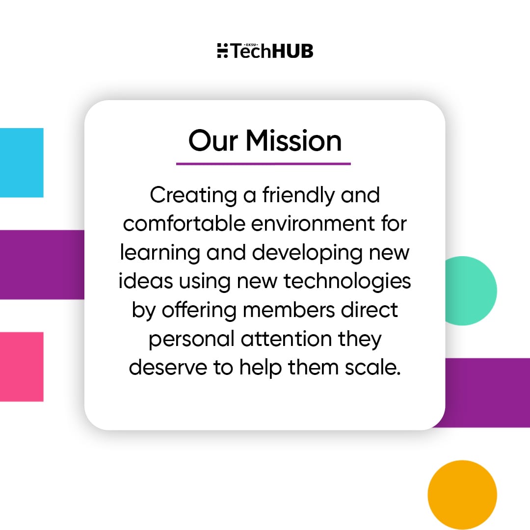 TechhubEksu's tweet image. Presenting TechHUB EKSU! 🎉🎉

We&apos;re excited to embark on this journey to fulfil our mission and vision.
Spread the word! Tell a friend to tell a friend that TechHUB EKSU is here to serve her techies.

#techhubeksu #techstudents #eksu #tech #ekiti