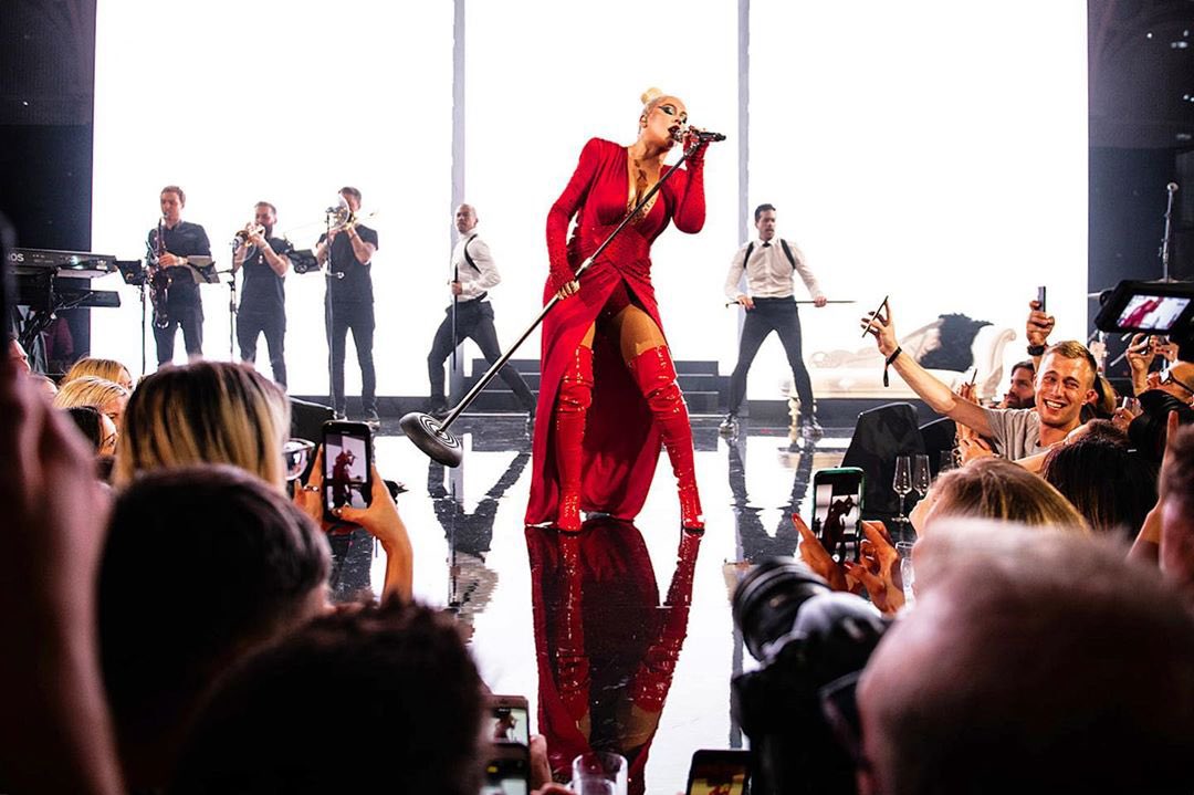 tripleHhorns's tweet photo. Triple H Horns x @xtina in London. What a show that was ❤️🙌 
#xtina #christinaaguilera https://t.co/SS5J68ESwT