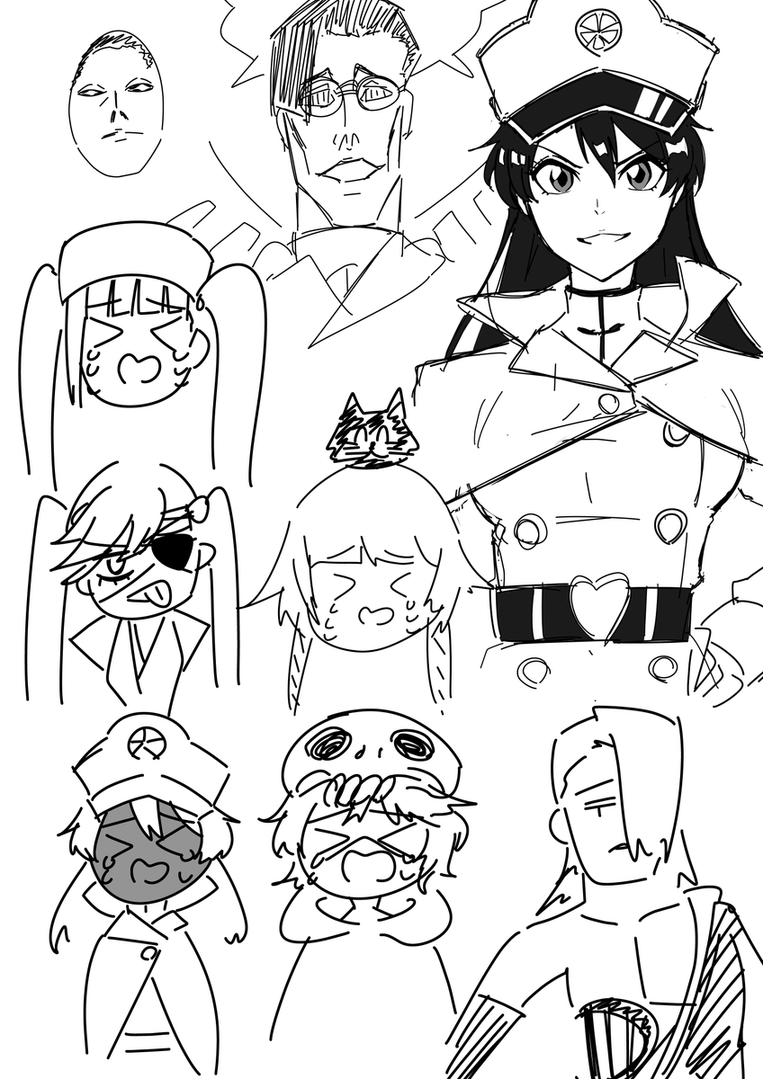 これは配信でフォロワーに言われるがままに描いたBLEACHのキャラたち 
