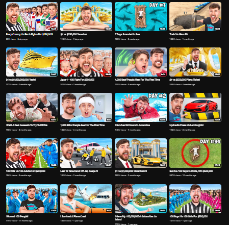 YouTubesGold's tweet photo. This was was the last @MrBeast video to get less than 100M views, he's been getting more than 100M views every single video from then 👀

https://t.co/lR4pW8cwWV https://t.co/ud3BjbJNd3