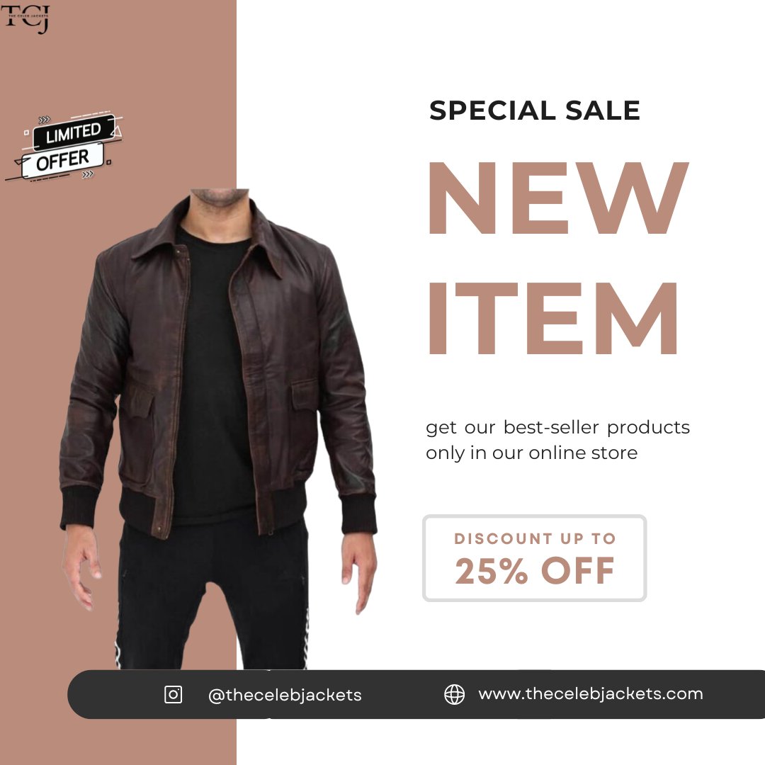 thecelebjackets's tweet image. "Channel your inner Billy Hargrove with his iconic brown leather jacket! 🔥 Get 25% off now and rock that Stranger Things swagger. Limited time only! 

#StrangerThingsStyle #BillyHargroveJacket #Get25Off #celebrityjackets #mensfashion #LeatherJacketLove