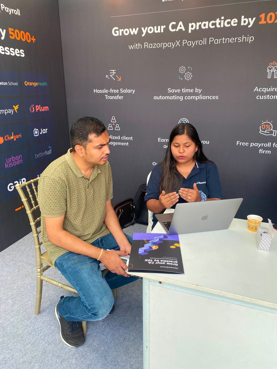 RazorpayX's tweet photo. 12th Karnataka Chartered Accountant Conference-that's where we were last week in Bangalore! 👀

It was a delight to engage with over 1000+ Chartered Accountants & pick their brains on the future of CA practice. Here's a glimpse of the event  📷

P.S. Check out our CA partner program if you're looking to grow your practice from x to 10x 👉🏻 https://t.co/SrcT2Jm5ke