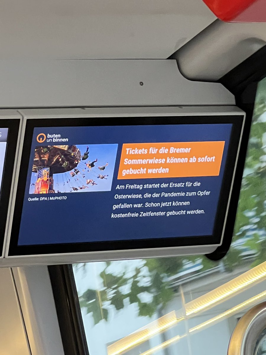 underkuerbis's tweet photo. In der @bsag_bremen 3230 gibt es heute @butenunbinnen „Neuigkeiten“ von 2021… #FlashbackTuesday? https://t.co/D0RnWwHsBi