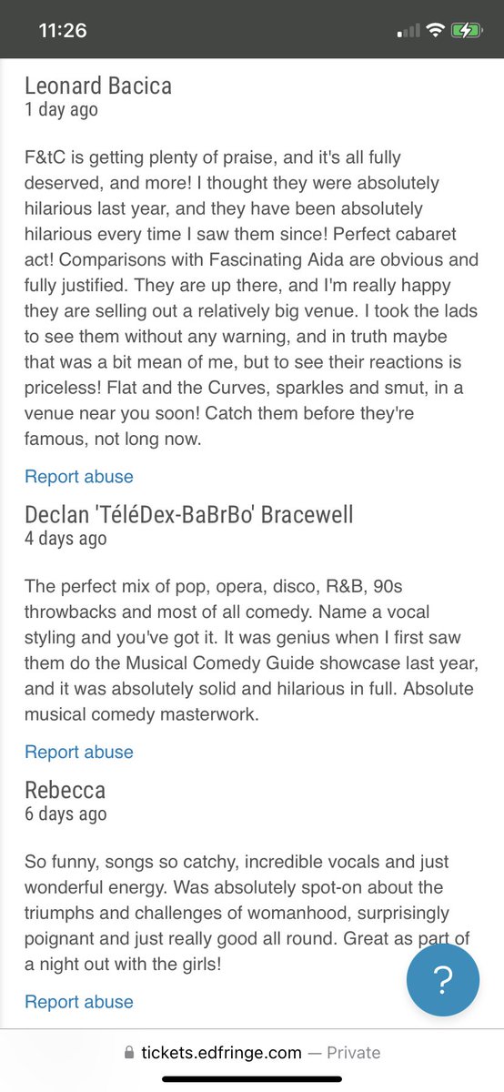Just a few of our audience reviews 😍#edfringe23 #divadom