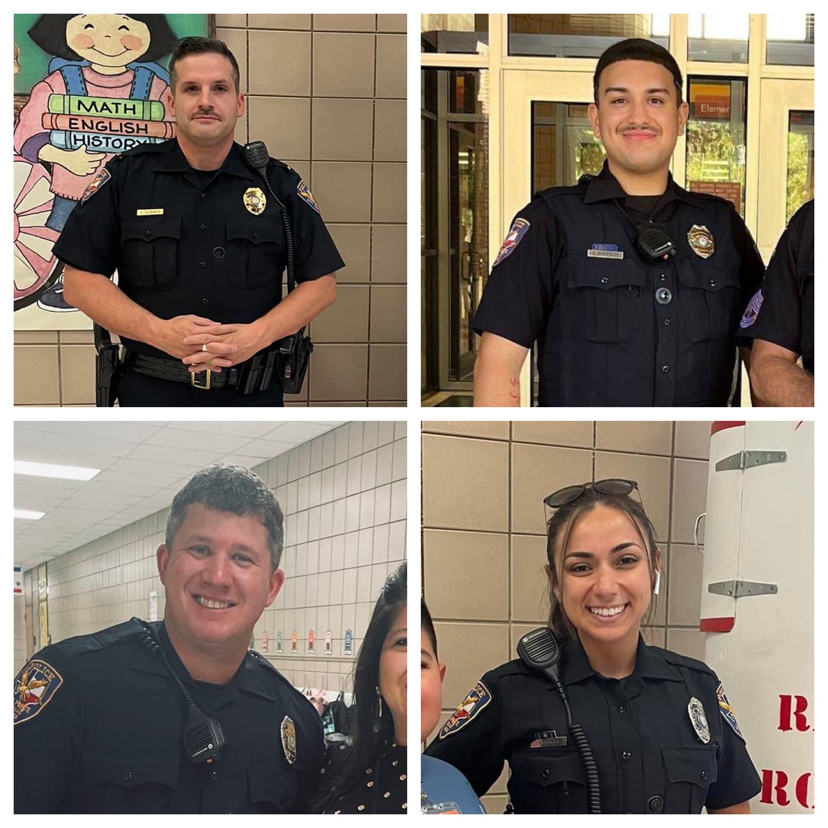 RIZZUTOELEM's tweet image. We are thankful for all of our officers who will be at Rizzuto everyday. Give them a warm “Hello! Thank you!” when you see them!  

M-Lieutenant Boznago
Tu-Officer Guerrero 
W &amp;amp; Th-Officer Forsythe 
F-Officer Rodriguez 

#LPLegacy #WeAreLaPorte @lpisd @LaPortePolice