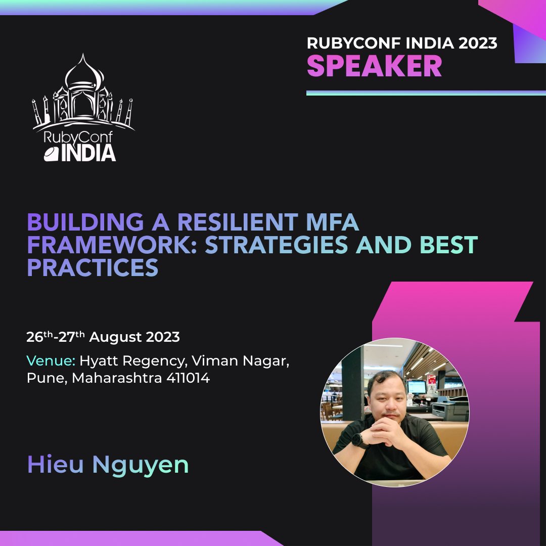 rubyconfindia's tweet image. We are excited to announce Hieu Nguyen as our speaker for #RubyConfIndia2023 

A backend developer adept at crafting authentication systems for financial rewards programs. Also passionate about blogging, organizing tech events for Ruby Vietnam.

Visit: rubyconf.in