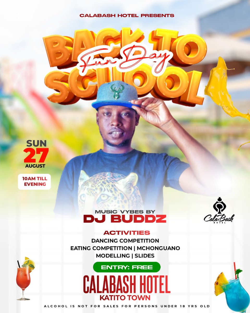 Dj_Buddz's tweet photo. A fun-filled family fun day at Calabash Hotel Katito. I'll be holding it down on Sunday 27th August https://t.co/K3QBjBZSgG