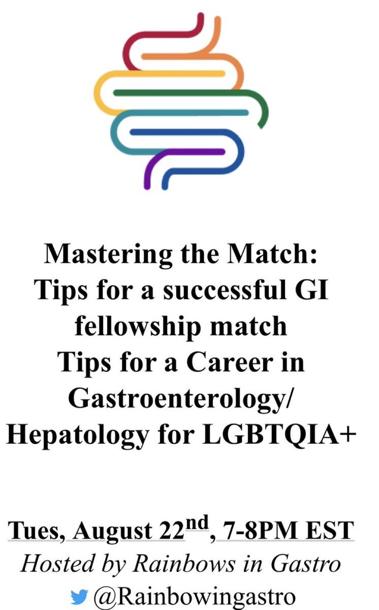 VictorChedidMD's tweet photo. 🚨GI FELLOWSHIP APPLICANTS🚨

We are hosting a LIVE Q&amp;A virtual session for all applicants!

⏰ 8/22 7PM EST (TODAY!!!)

👉🏼You’ve submitted, now what?
👉🏼How to prep for interviews?
👉🏼How to make a rank list?

📥 me or @RainbowinGastro for the passcode! 

https://t.co/EQcKfTZLzx https://t.co/uCfmgTUQ8F