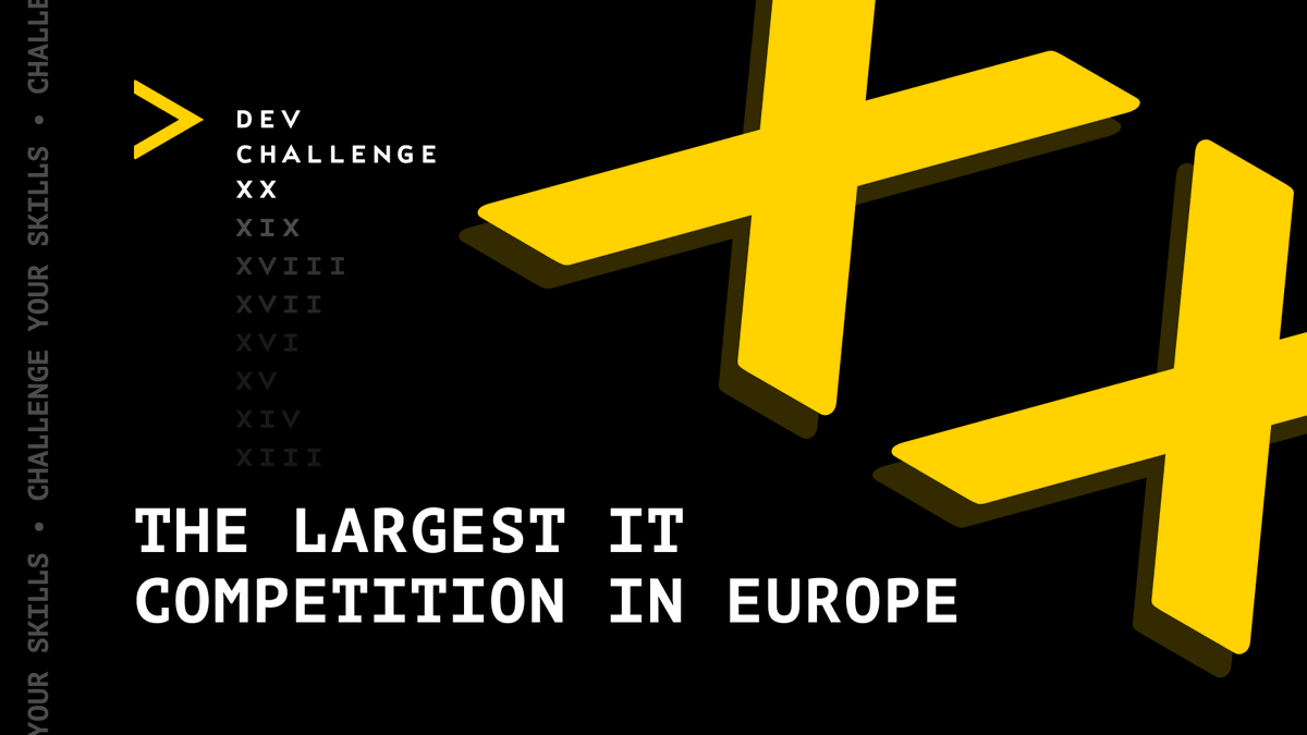 Registration for the largest European IT competition DEV Challenge XX is open 🏆

Looking for a non-trivial challenge for your IT career? Do you want to demonstrate your skills and knowledge in a real battle? 
👉 Registration and details: devchallenge.it
#DEV_Challenge