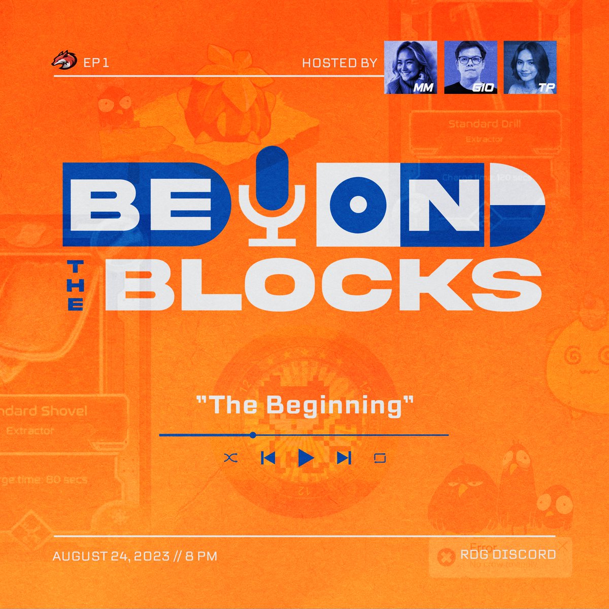 Beyond the Blocks: The Beginning 🚀 Join Gio, TP, and MM on August 24, 2023, at 8pm within the Real Deal Guild Discord. Get ready to explore a world 'Beyond the Blocks'. Don't miss out on this insightful journey into uncharted territories! 🌐🔗