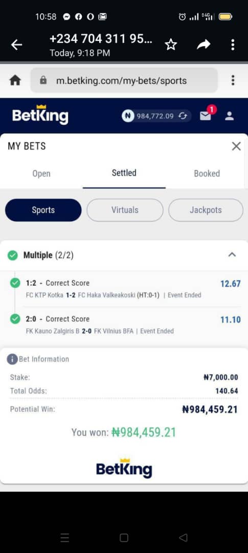 HenryOk7724's tweet photo. You will never fail @williamsodds_1 more blessing to you just as you put money on our daily bread.... your fixed match will always speak for you Mr Williams https://t.co/rJuDvT5ZVV