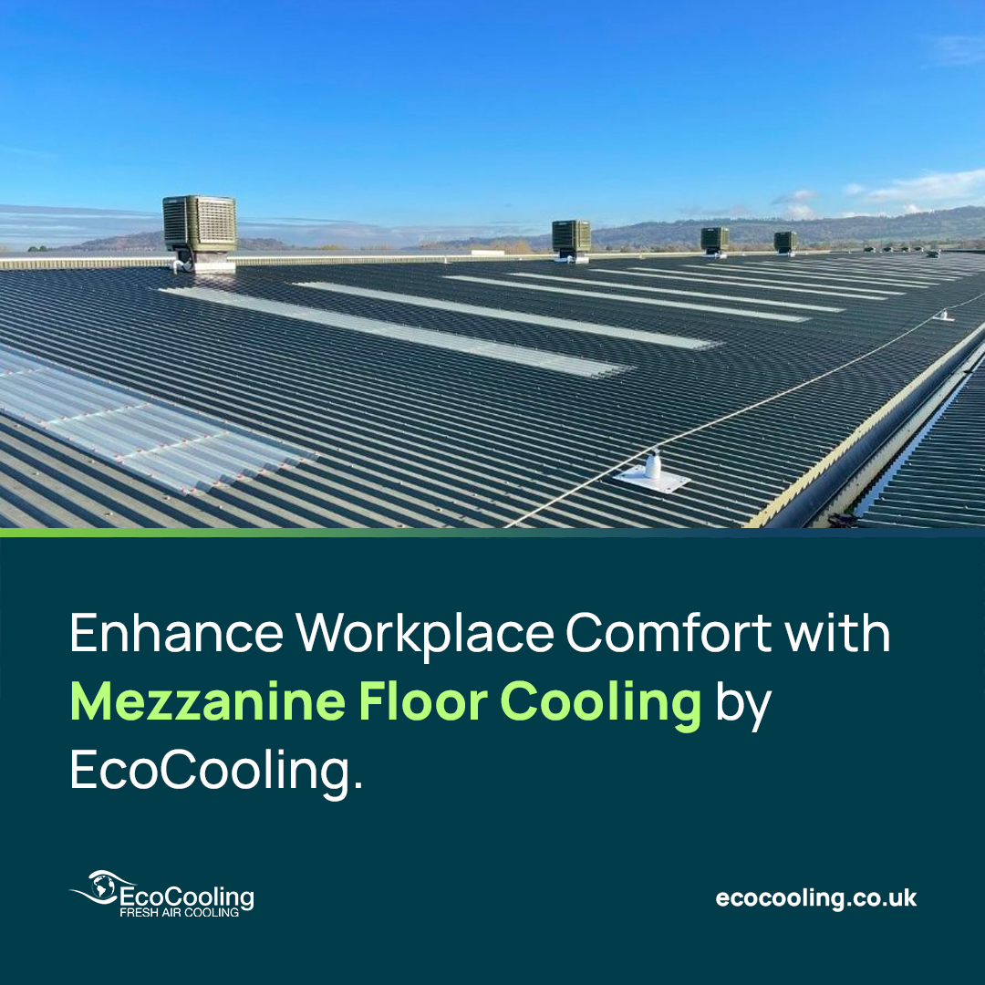EcoCooling1's tweet photo. Unlike refrigeration, our systems can effectively cool mezzanine floors as part of a ventilation system, ensuring comfort for workers without compromising effectiveness.

#MezzanineFloorCooling #EcoCooling #ComfortableWorkspaces #CoolingSolutions https://t.co/pclcXIpL8o