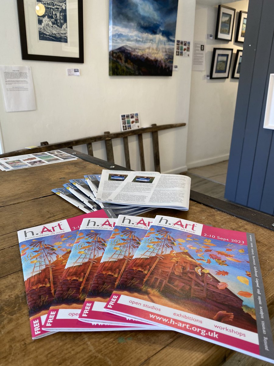 KMortimore's tweet photo. Not long now until @hArtWeek and the 'Myriad' exhibition opens on 31st August at #take4gallery (venue 40) - we have brochures! #studios #workshops #galleries #visitherefordshire #eatsleepliveherefordshire #yourHfdshire #herefordtimes #edbury #art #contemporarycraft https://t.co/Bz43OYgDDc