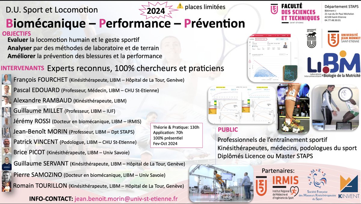 JB Morin (@jb_morin) on Twitter photo 🧑🏻🎓👩🎓D.U. Sport & Locomotion: Biomécanique, Performance, Prévention
Candidatures session 2️⃣4️⃣ ouvertes✅
venez vous former auprès de notre équipe d'experts, chercheurs-praticiens 👨🏫🎯
<a href="/Univ_St_Etienne/">Université Jean Monnet Saint-Étienne</a>
👇
fac-sciences.univ-st-etienne.fr/fr/formations/… 🧑🏻🎓👩🎓D.U. Sport & Locomotion: Biomécanique, Performance, Prévention
Candidatures session 2️⃣4️⃣ ouvertes✅
venez vous former auprès de notre équipe d'experts, chercheurs-praticiens 👨🏫🎯
<a href="/Univ_St_Etienne/">Université Jean Monnet Saint-Étienne</a>
👇
fac-sciences.univ-st-etienne.fr/fr/formations/…