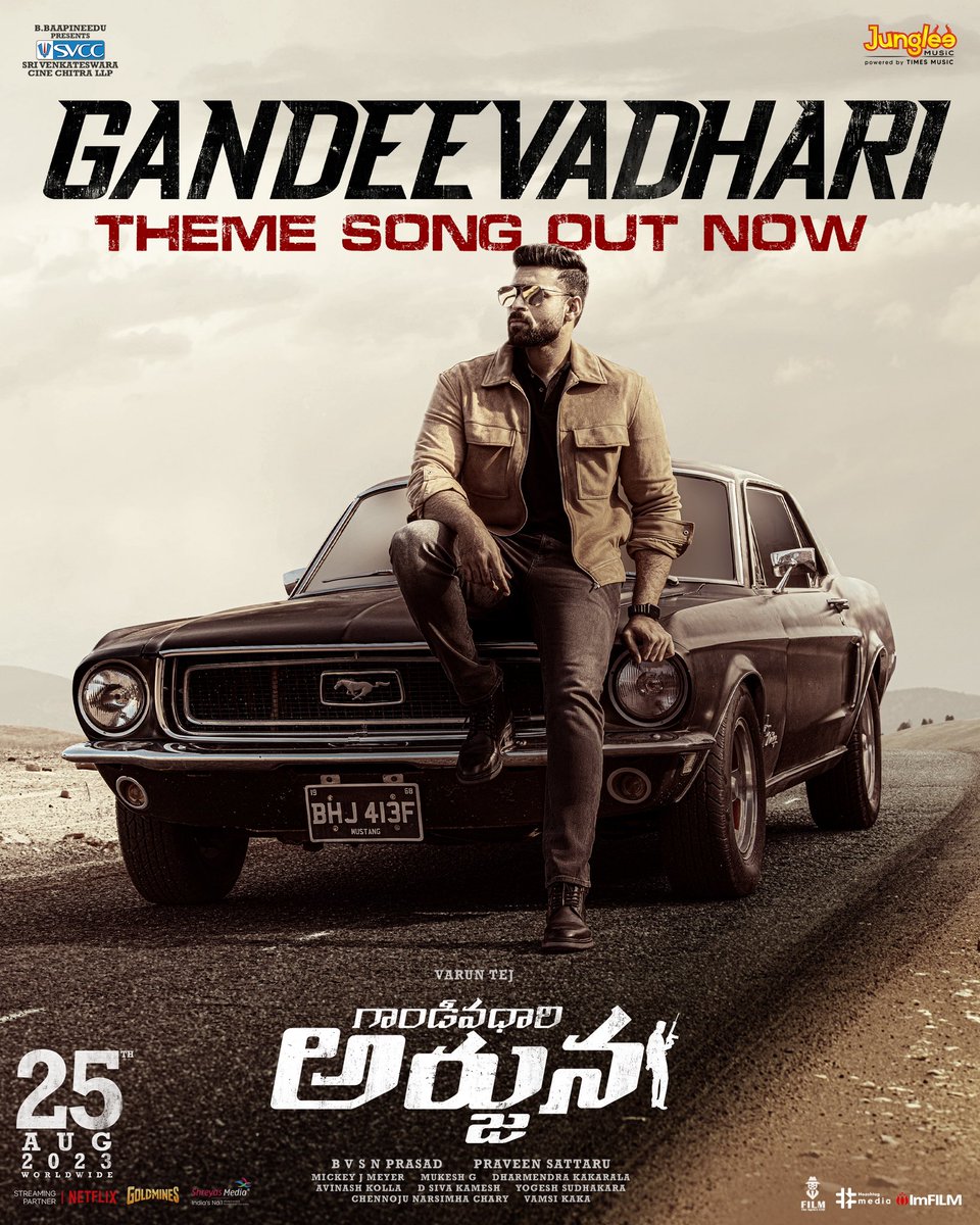 IAmVarunTej's tweet photo. A song that depicts the soul of #GandeevadhariArjuna ❤️‍🔥

#Gandeevadhari Song OUT NOW 💥
- https://t.co/LlYDTpb95V

IN CINEMAS, AUGUST 25th 🔥

 @PraveenSattaru  @sakshivaidya99 @MickeyJMeyer @BvsnP @SVCCofficial @JungleeMusicSTH

#GDAonAugust25th https://t.co/w2hKRkUAaC