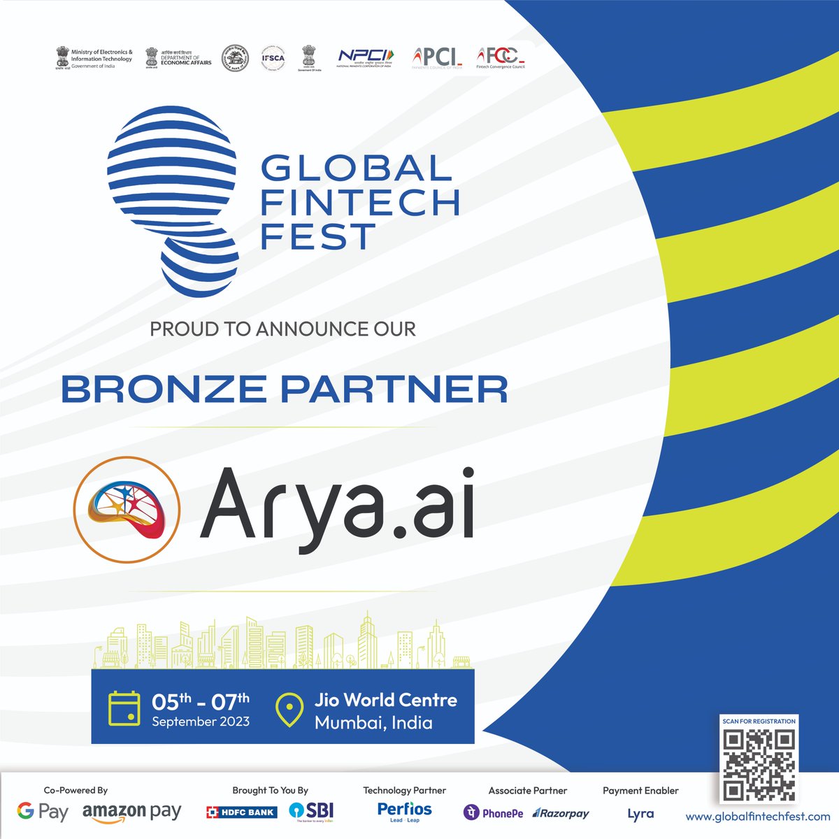 GffFintechfest's tweet photo. Global Fintech Festival is proud to announce @arya_ai1  as our esteemed Bronze Partner.

Join us for this incredible conference and explore the latest trends in fintech.

Know more - https://t.co/W1RbbD6Kqz https://t.co/sgGHbGrig1