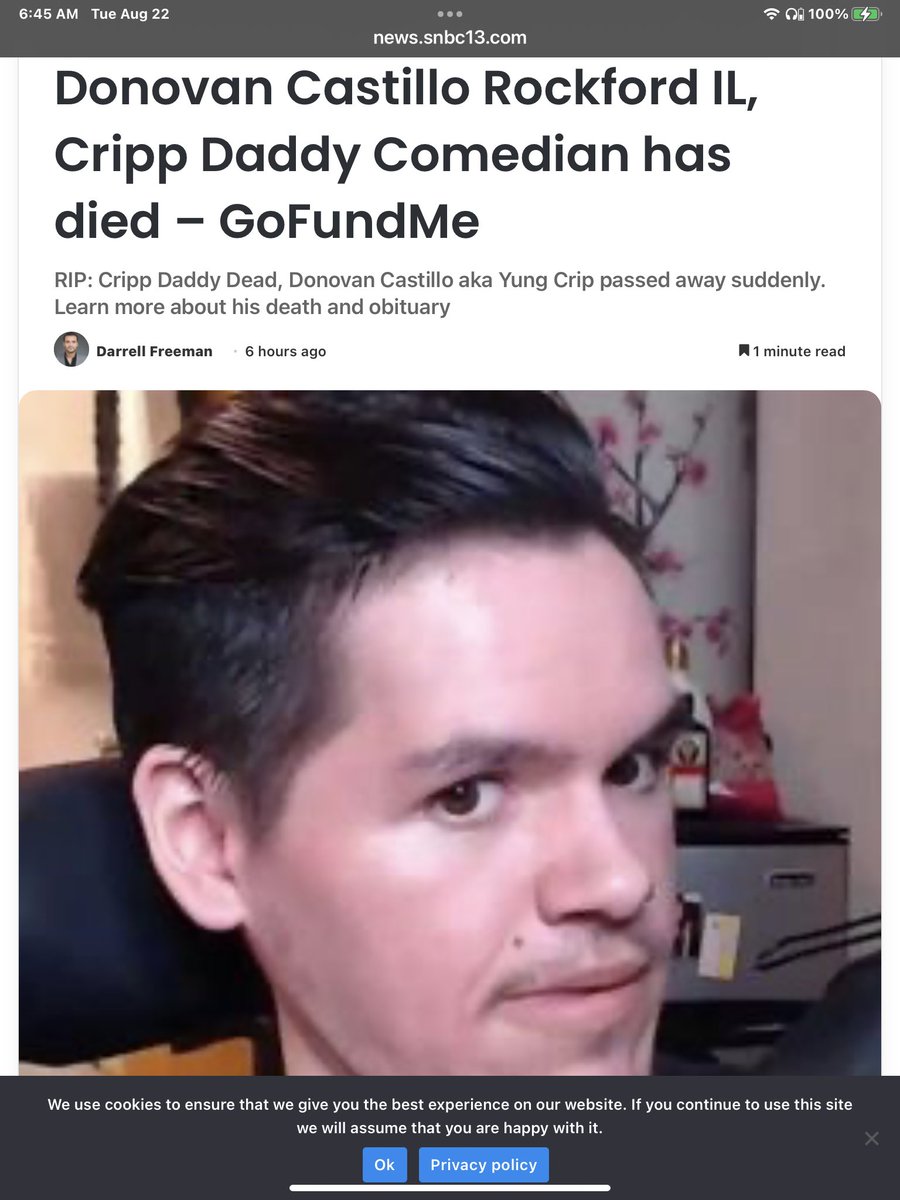 cadcomputersTV's tweet photo. #Crippdaddy He will be sorely missed.  To those who have been strapped to the iron buffalo, we salute Donovan and the lives he brought joy and laughter to. He showed us the way to live.

According to this article, he is officially “dead dead”, we only wish that he was still alive alive…

Rest in peace