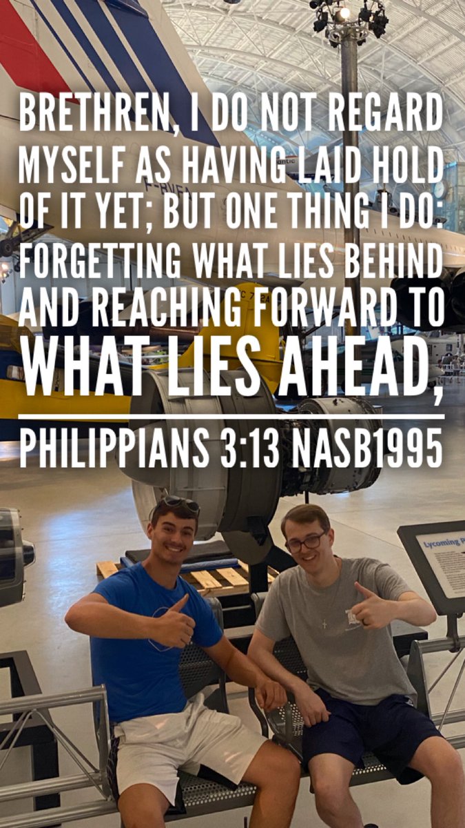 #Philippians313 #forgetthepast #lookforward #eternallifewithGod #whatisGodcallingustodo #whatifIfollowGod #allthingsarepossibleinGodswill #airandspacemuseum #concord