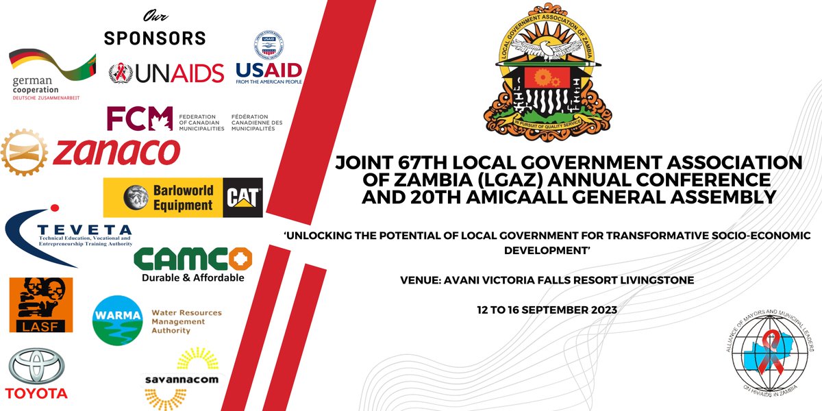 Sessions at the #LGAZAC2023 will highlight the importance of #localgovernment as #Zambia embarks on a more aggressive and comprehensive approach to social and economic development. <a href="/HHichilema/">Hakainde Hichilema</a>  <a href="/USAIDZambia/">USAID/Zambia</a> <a href="/UnaidsZ/">UNAIDS Zambia</a> <a href="/UNZambia/">UN Zambia</a> <a href="/FCM_online/">Federation of Canadian Municipalities</a> <a href="/CLGF_News/">CLGF</a> <a href="/SALGA_Gov/">SALGA</a> <a href="/uclg_org/">United Cities</a>