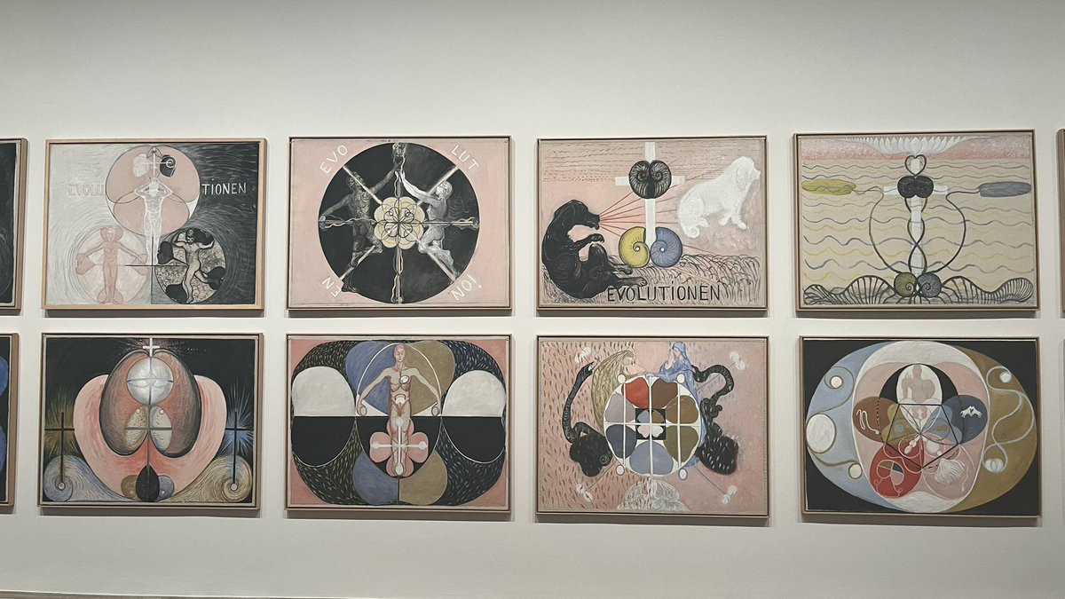 geoffwilt's tweet image. Hilma af Klint &amp;amp; Piet Mondrian combined exhibit at the Tate Modern was incredible