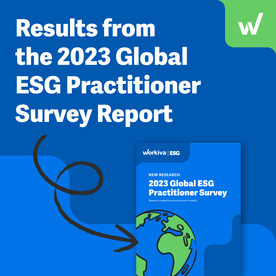 🌎 New #ESG research: Today, Workiva unveiled the results of its annual Global ESG Practitioner Survey, which polled more than 900 professionals involved in #ESGreporting! Get the full report here: sm.workiva.com/45AvxxI #Sustainability