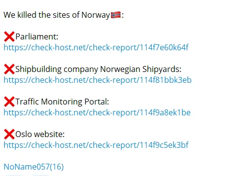 Norway cyber attack