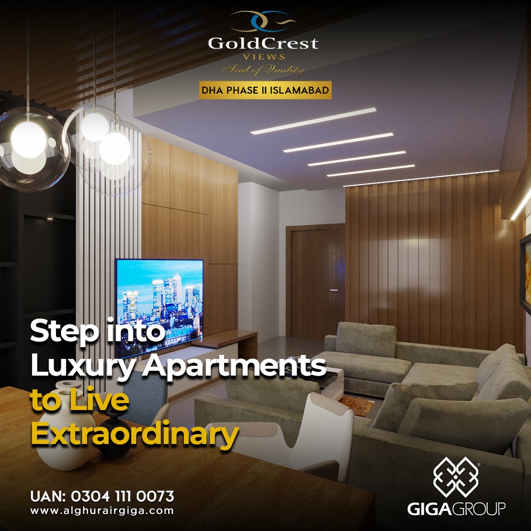 Step into the luxury lifestyle by booking studio, 1, 2, 3 & 4 bedroom luxury apartment in 40 storey residential project #GoldcrestViews by #GigaGroup in Defence Housing Authority (DHA) Phase II Islamabad.
Day and night construction work is in full progress!
UAN: 0304 111 0073