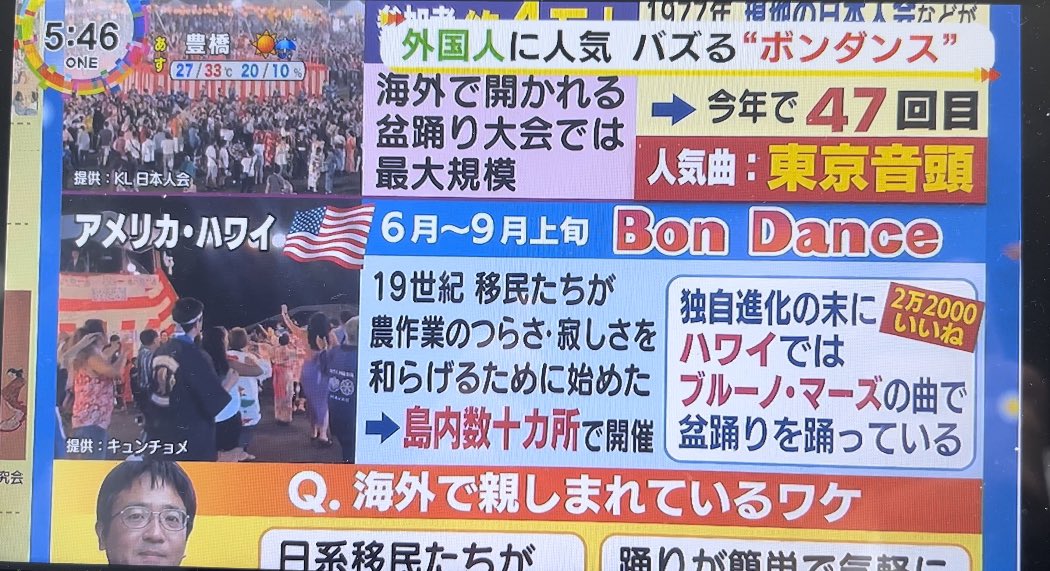 yorumo_de21's tweet photo. 8月9日(月)、21日(月)に東海テレビ ニュースONE にヨルモウデ、オドリモウデと2度取り上げていただきました!
海外でも人気今、盆踊りがアツい!
ぜひ寄ってください♪
#yorumode
#ヨルモウデ
#オドリモウデ
#豊川稲荷
#盆踊り
#浴衣デート https://t.co/JxyrMW2ZTS