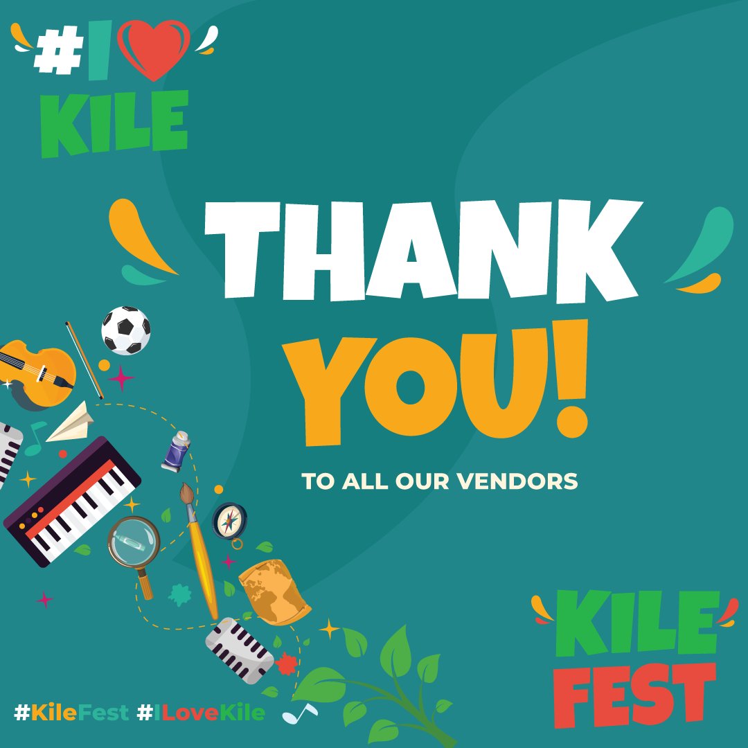 KileFest's tweet photo. 🌟 A big thank you to all the amazing vendors who made #KileFest2023 an unforgettable success! 
Your dedication and unique contributions added incredible value to our event. We're grateful for your partnership and the vibrant energy you brought to the festival. 🎉🙌 
#ILoveKile https://t.co/JY17MnEJly