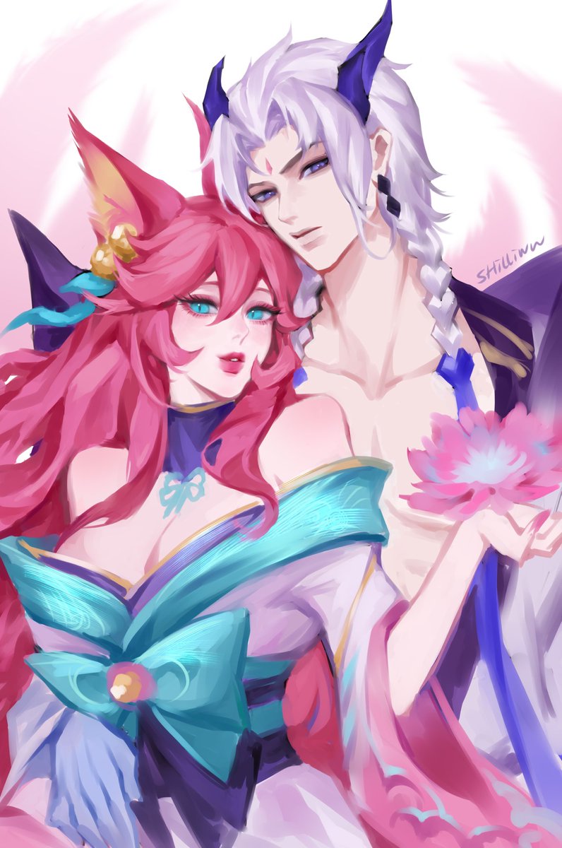 Shilliww's tweet photo. 七夕快乐🌹
#LeagueOfLegendsFanArt  #Ahri  #yone https://t.co/sFihsClLlA