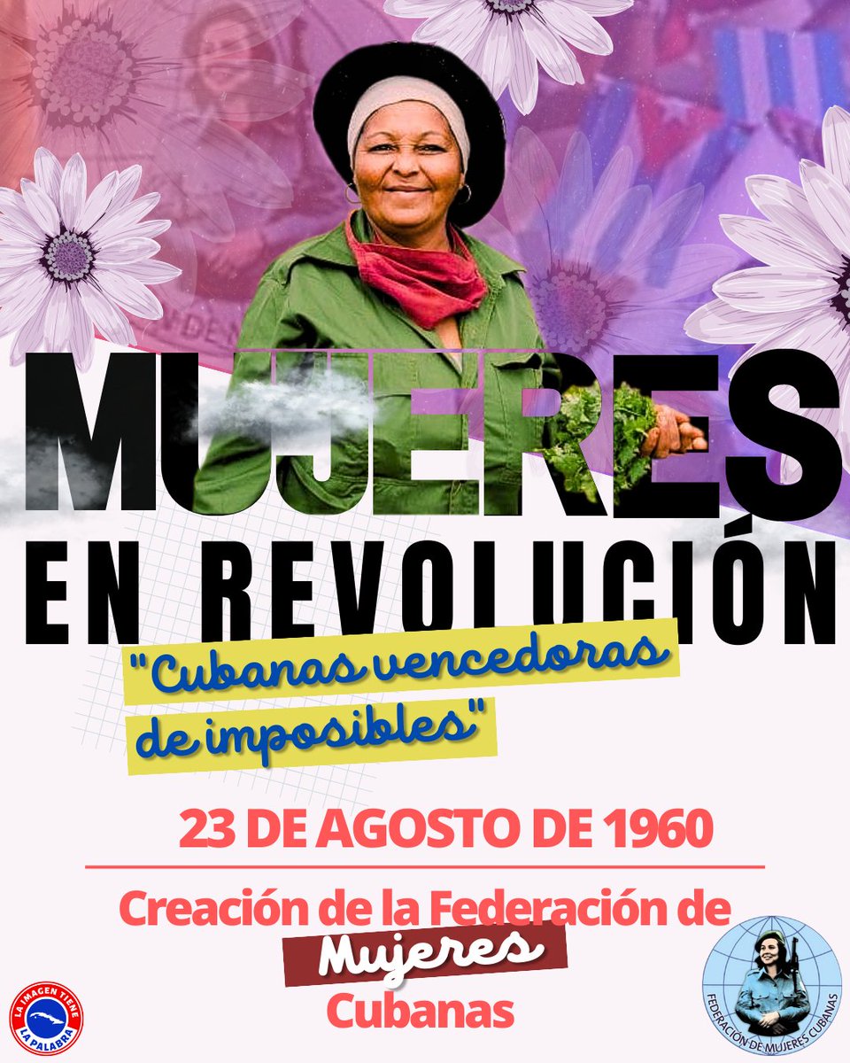 Hoy estamos conscientes de que #Cuba está defendida día a  día por nosotras, educadoras, médicos, deportistas, productoras,  artistas, combatientes... #MujeresEnRevolución empoderadas y comprometidas con su  tiempo.
Somos una Revolución dentro de la  Revolución.