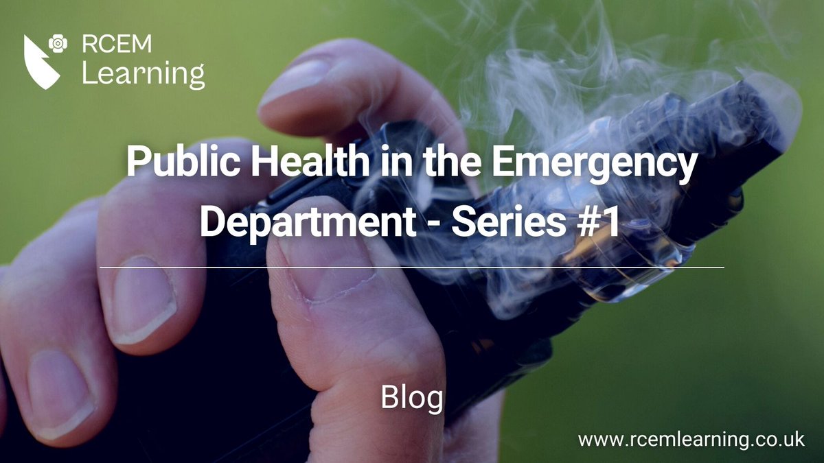 NEW: Today's new blog, which is the first of our public health series, examines the health impacts of vaping and explores how, as ED clinicians, we should be considering e-cigarette use. 🆓 #blog: ow.ly/WoKO50PBnCB