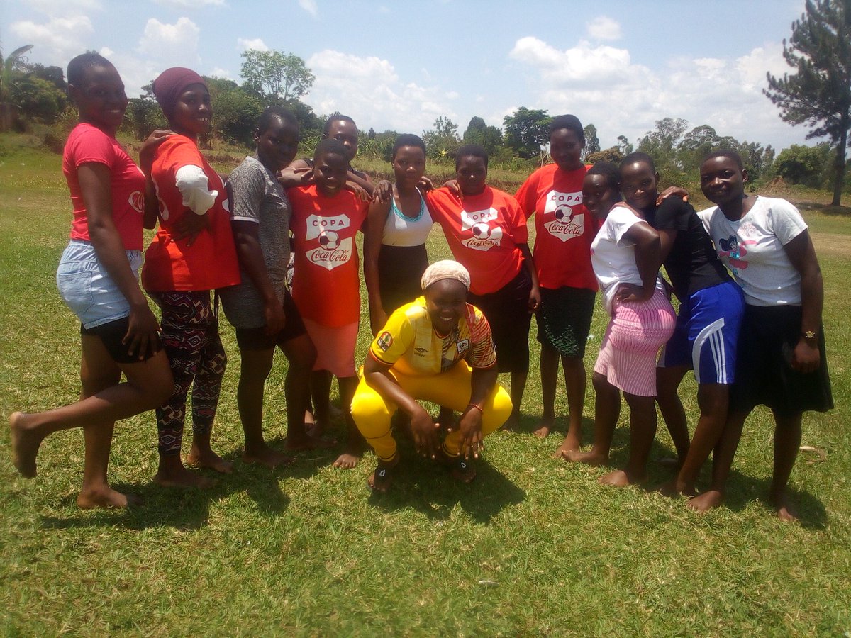 NakigoS's tweet photo. Inter class football competitions for girls continued today. This is the Senior four team with the Games Mistress. #Binancelunchforchildren @BinanceBCF https://t.co/mAVSTwfkJG