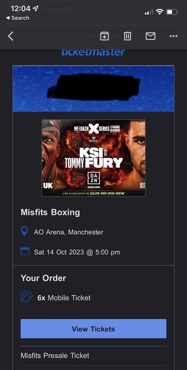 Selling 6 KSI VS Tommy Fury Tickets for 14/10/2024 in Manchester. DM me if interested. Can also split into 2’s and 4’s. #Misfits #ksi #tommyfury #primecard