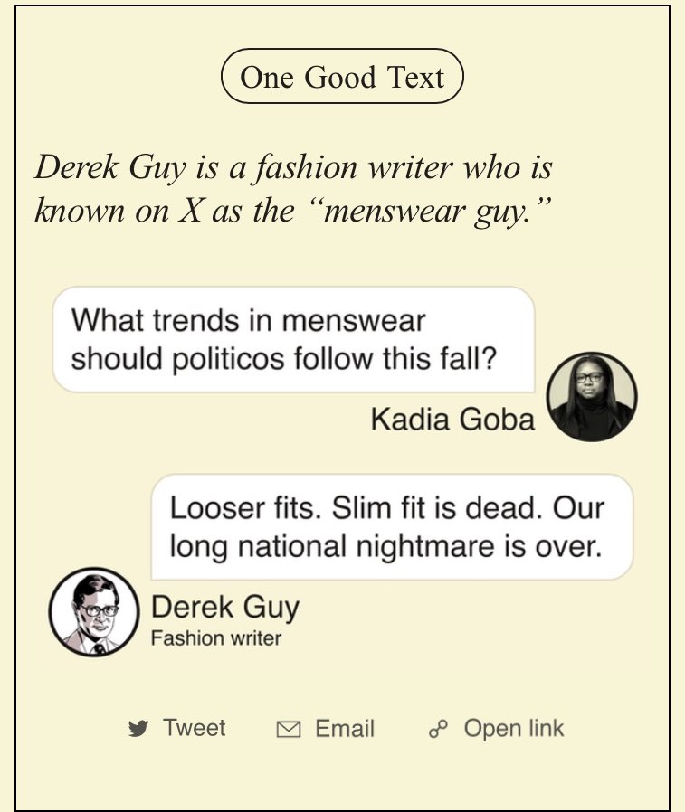 In today’s PRINCIPALS newsletter, I asked the menswear guy what’s trending this fall.