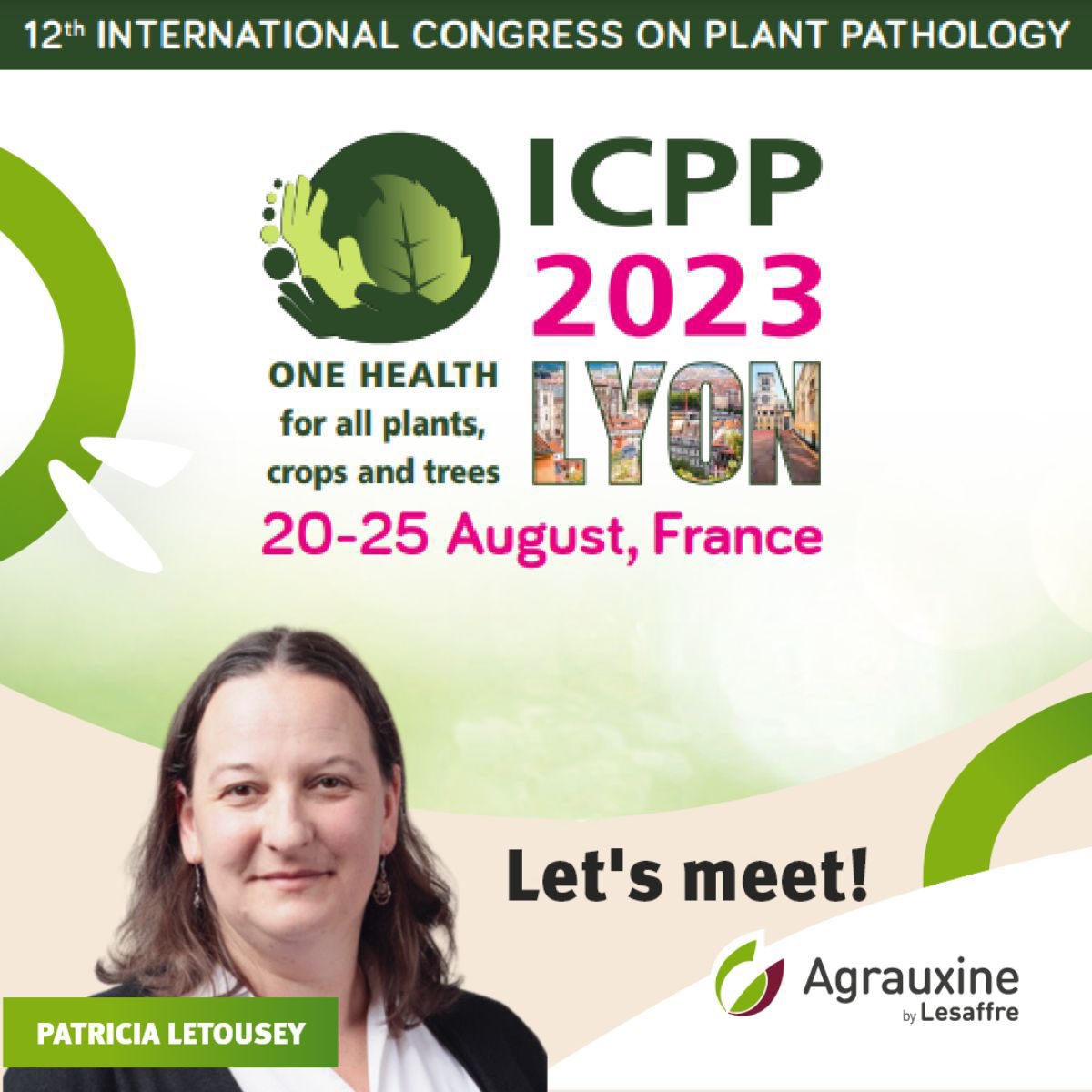[Event] The <a href="/icpp2023/">ICPP2023</a>, the world's largest conference on Plant Pathology, is taking place in Lyon this week.
 
Patricia Letousey, our R&amp;D #Biocontrol Project Leader will be on site from August 22 till August 24. Do not hesitate to reach out for her
 
 #ICPP2023 #planthealth