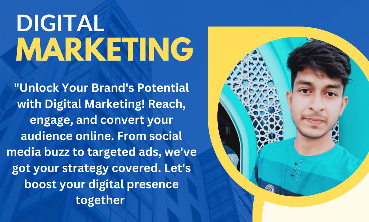 #DigitalMarketing
Are you looking to take your business to the next level through effective #Digitalmarketing? Look no further.I am a seasoned #Digitalmarketing expert with years of experience in helping businesses like yours build a strong online presence
#digitalmarketingagency