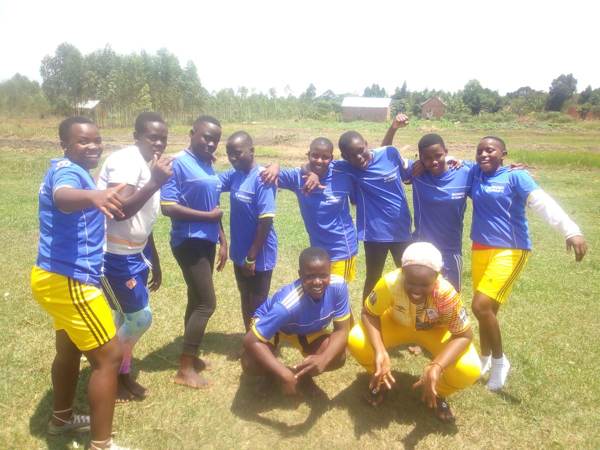 NakigoS's tweet photo. Senior three girls football team ready to take on Senior four this afternoon. #Binancelunchforchildren @BinanceBCF https://t.co/YCMwzWsFCi