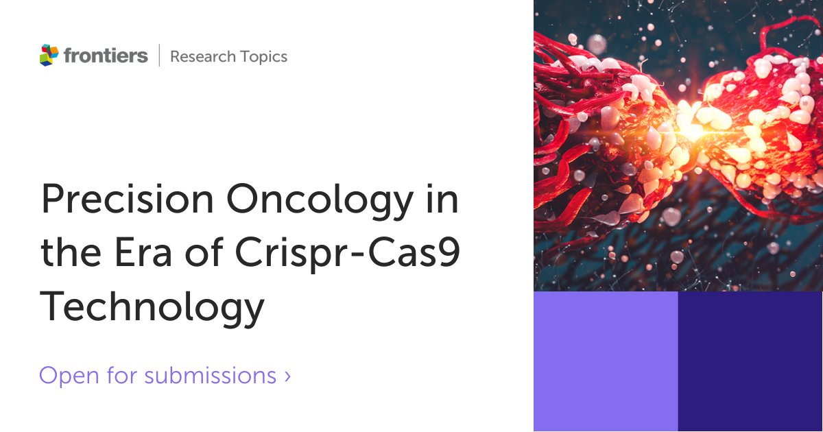 Unleash the true potential of gene editing in cancer research by submitting your groundbreaking work to our article collection: "Unraveling the Power of Crispr-Cas9 in Precision Oncology." 🧬💥 Share your discoveries before Sept 30th, 2023🚀

➡️fro.ntiers.in/RT49273