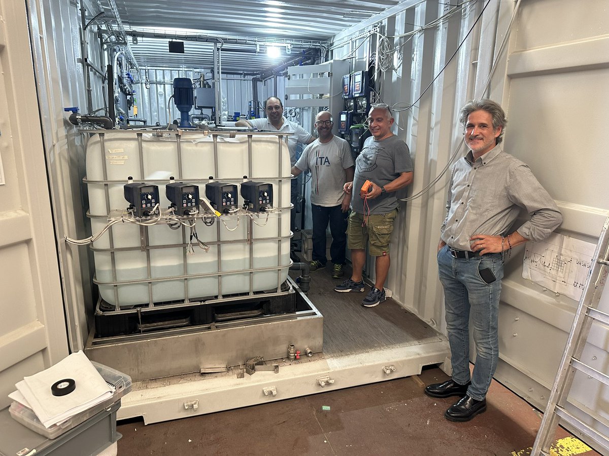 Francesco Fatone (@ffatone) on Twitter photo Today testing the pilot plant WAPERUSE developed within 🇪🇺 #horizon2020 <a href="/AquaSPICE1/">AquaSPICE 🇪🇺</a> project to treat and reuse industrial wastewater <a href="/UnivPoliMarche/">UnivPM</a> <a href="/SolvayGroup/">Solvay</a> <a href="/PoloMagona/">Polo Magona CPTM</a> Today testing the pilot plant WAPERUSE developed within 🇪🇺 #horizon2020 <a href="/AquaSPICE1/">AquaSPICE 🇪🇺</a> project to treat and reuse industrial wastewater <a href="/UnivPoliMarche/">UnivPM</a> <a href="/SolvayGroup/">Solvay</a> <a href="/PoloMagona/">Polo Magona CPTM</a>